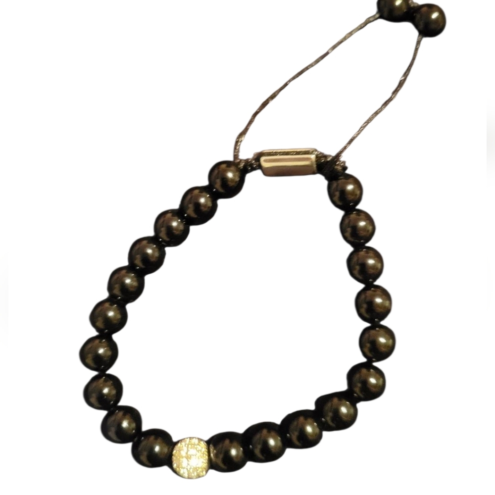 Aura Elegant Adjustable Natural Stone Bracelets-Onyx